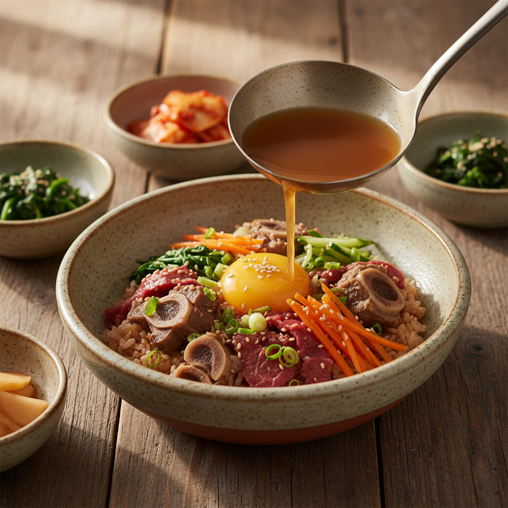 Ảnh món Cơm trộn Jeonju nước dùng bò