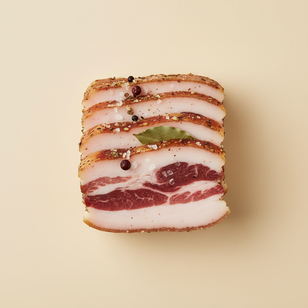 Photograph of Salted pork cheek (guanciale)