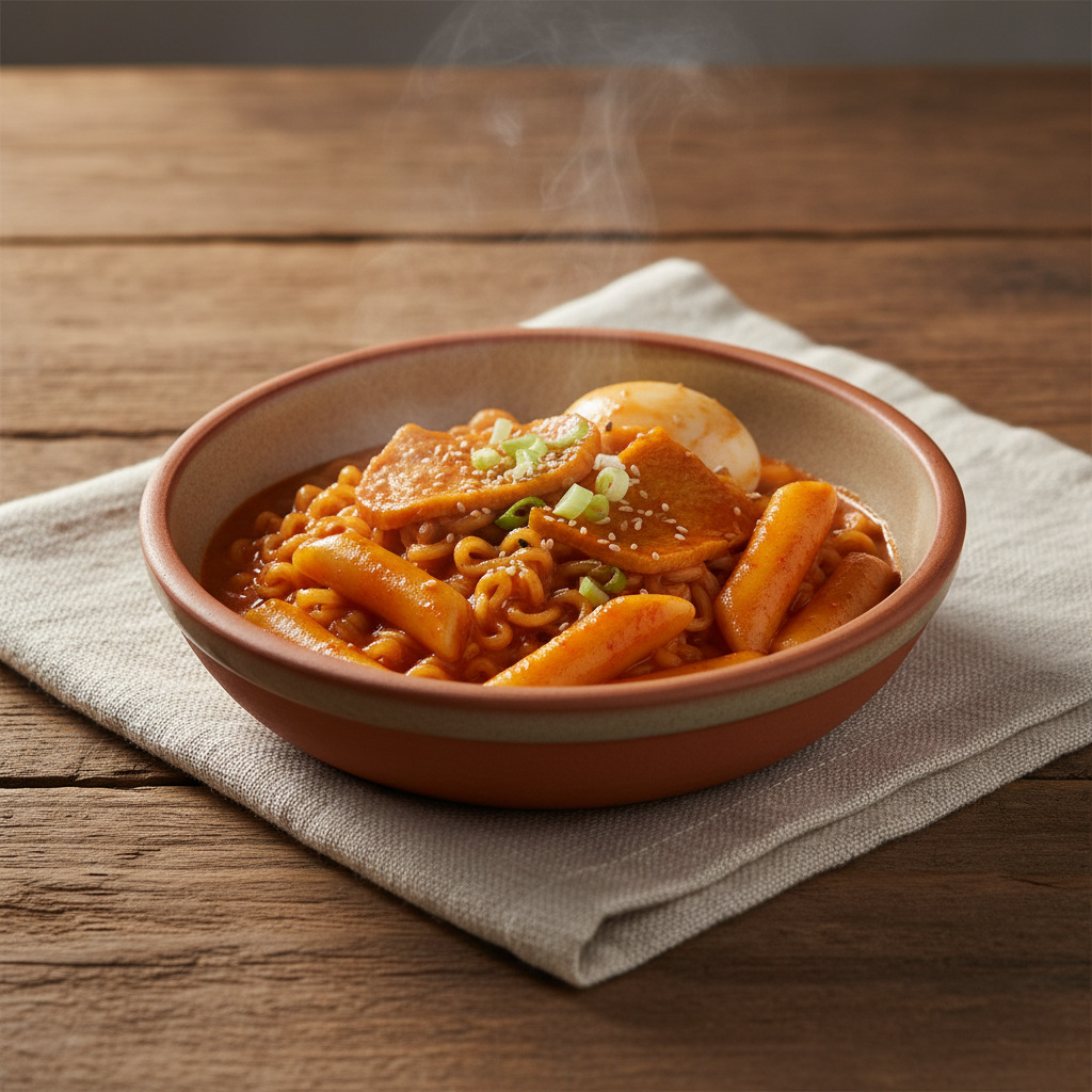 Ảnh món Bánh gạo nấu mì Rabokki