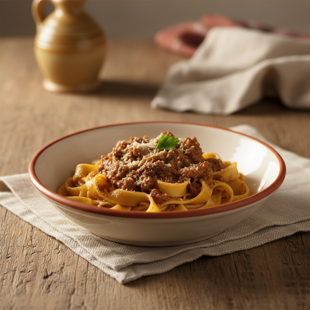 Ảnh món Mì pappardelle sốt thịt lợn rừng