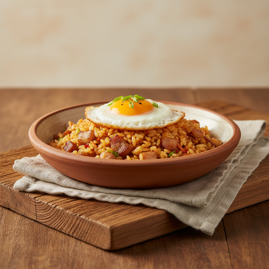 Ảnh món Cơm chiên kimchi trứng Bokkeumbap