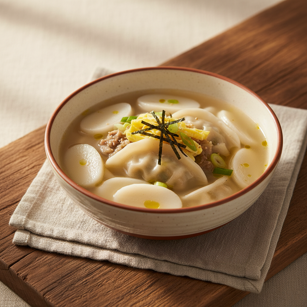 Ảnh món Canh bánh gạo há cảo Tteok-mandu-guk