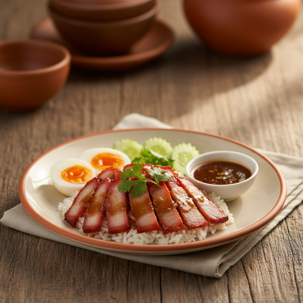 Ảnh món Cơm heo xá xíu đỏ Khao mu daeng