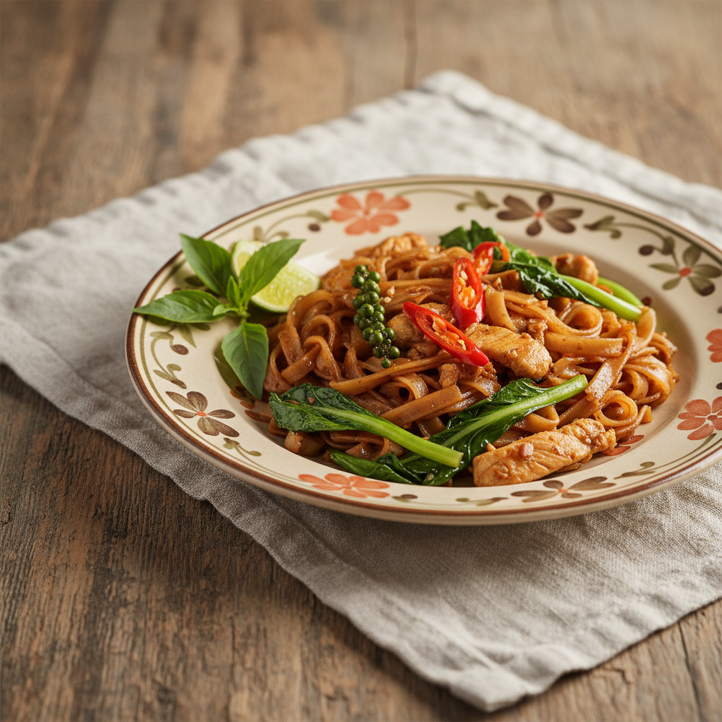 Ảnh món Hủ tiếu xào cay húng quế Pad kee mao