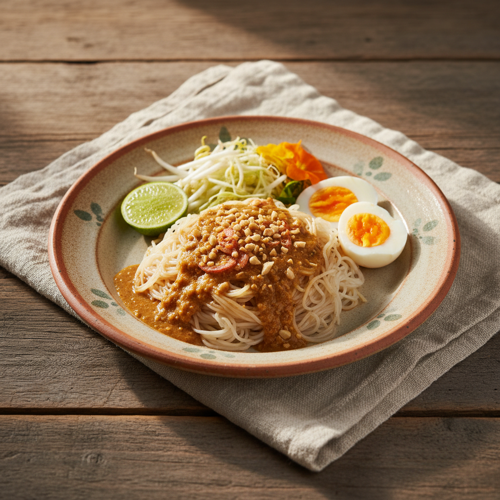 Ảnh món Bún chấm tương ớt Khanom jeen nam prik