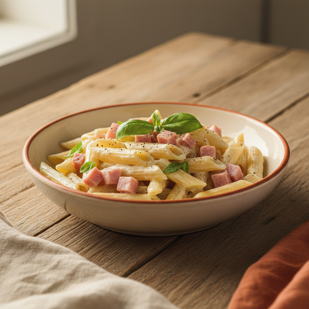 Ảnh món Mì penne xốt kem giăm bông Al baffo