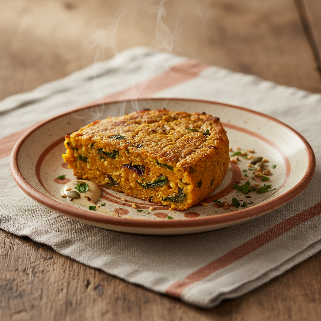 Ảnh món Kibbeh bí đỏ nướng khay