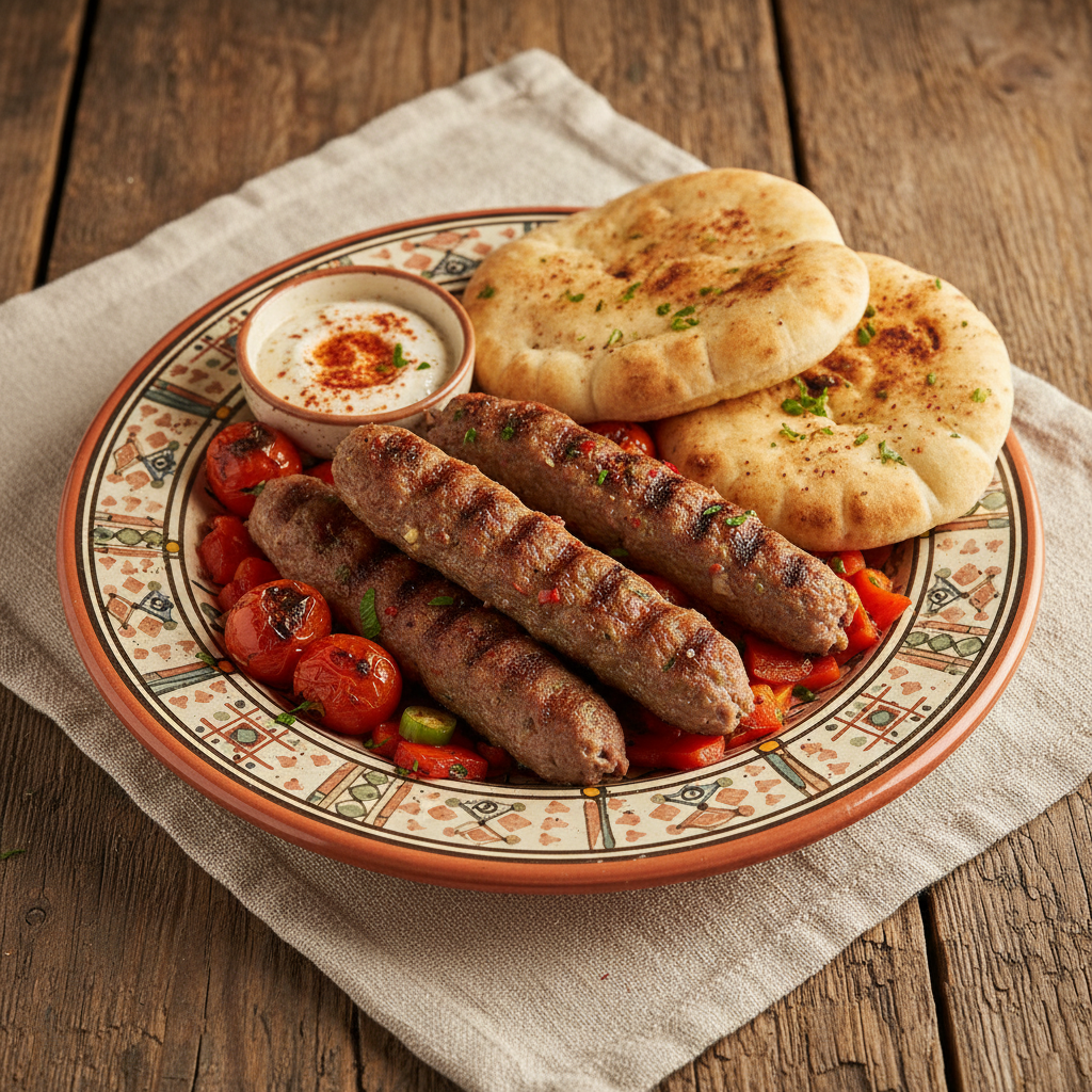 Ảnh món Xiên chả ớt đỏ Aleppo Kabab halabi
