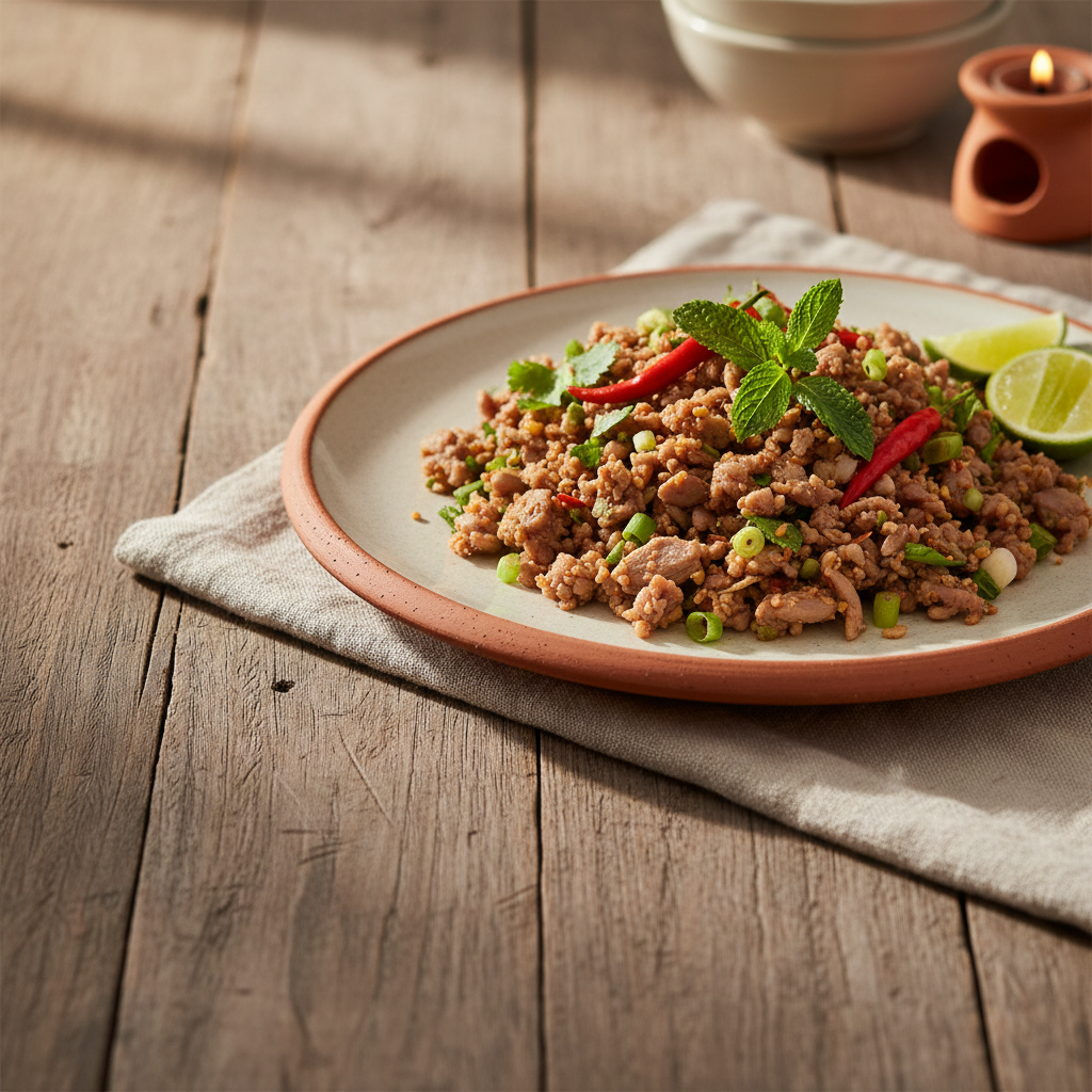 Ảnh món Gỏi vịt băm Larb ped