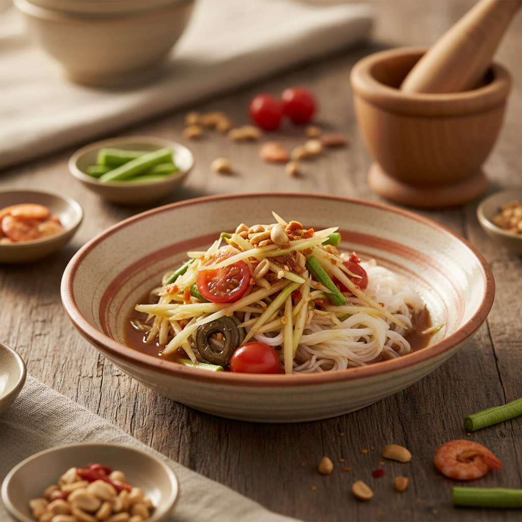 Ảnh món Nộm đu đủ bún Som tam sua
