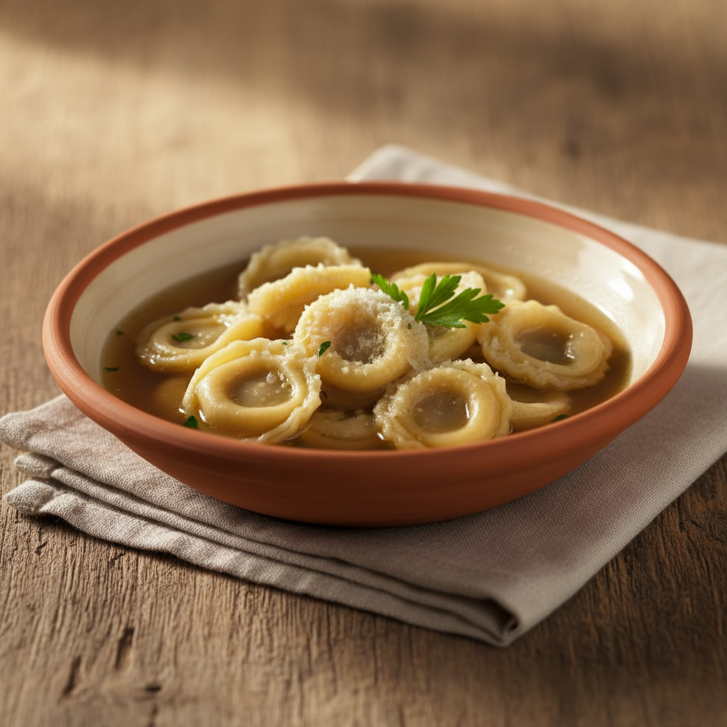 Ảnh món Pasta nhân thịt trong nước dùng Anolini