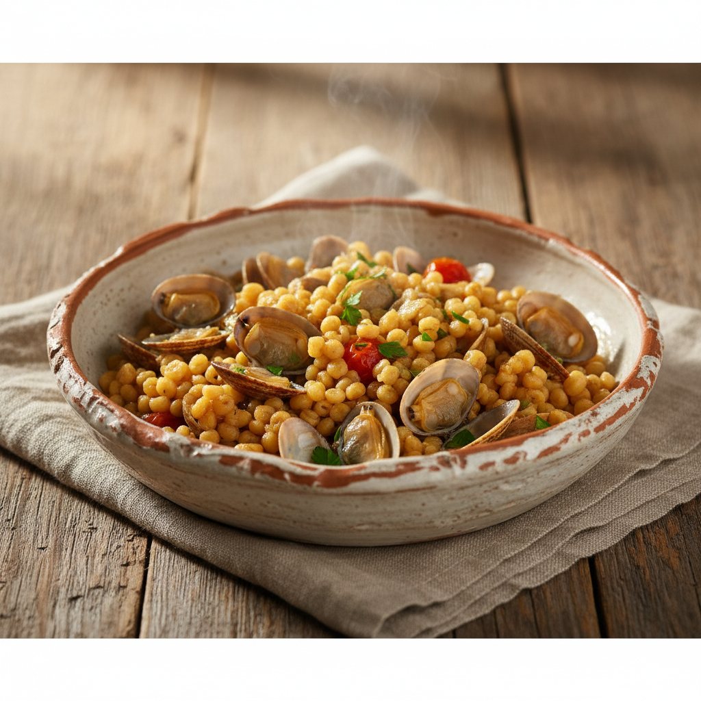 Ảnh món Fregola nấu ngao Sardinia