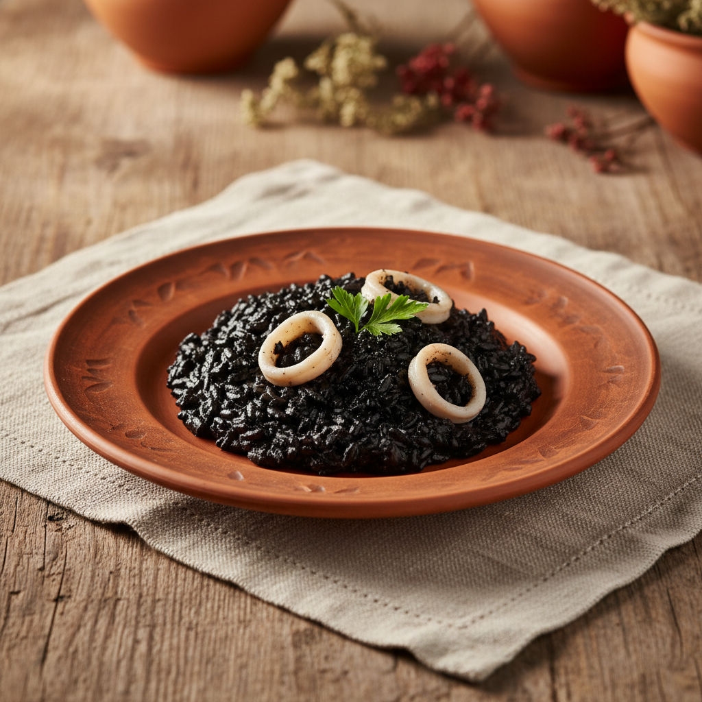 Ảnh món Risotto mực đen