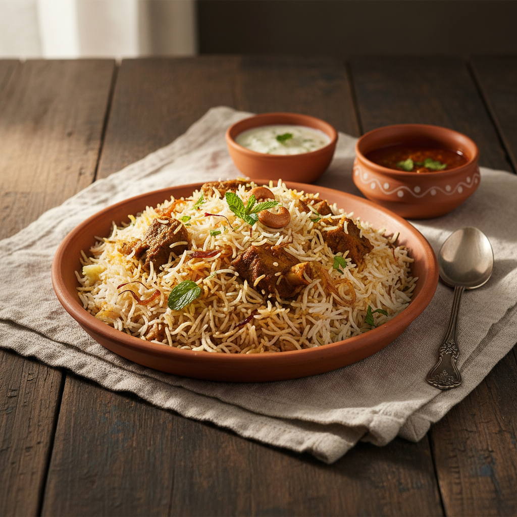Ảnh món Cơm biryani cừu Hyderabad