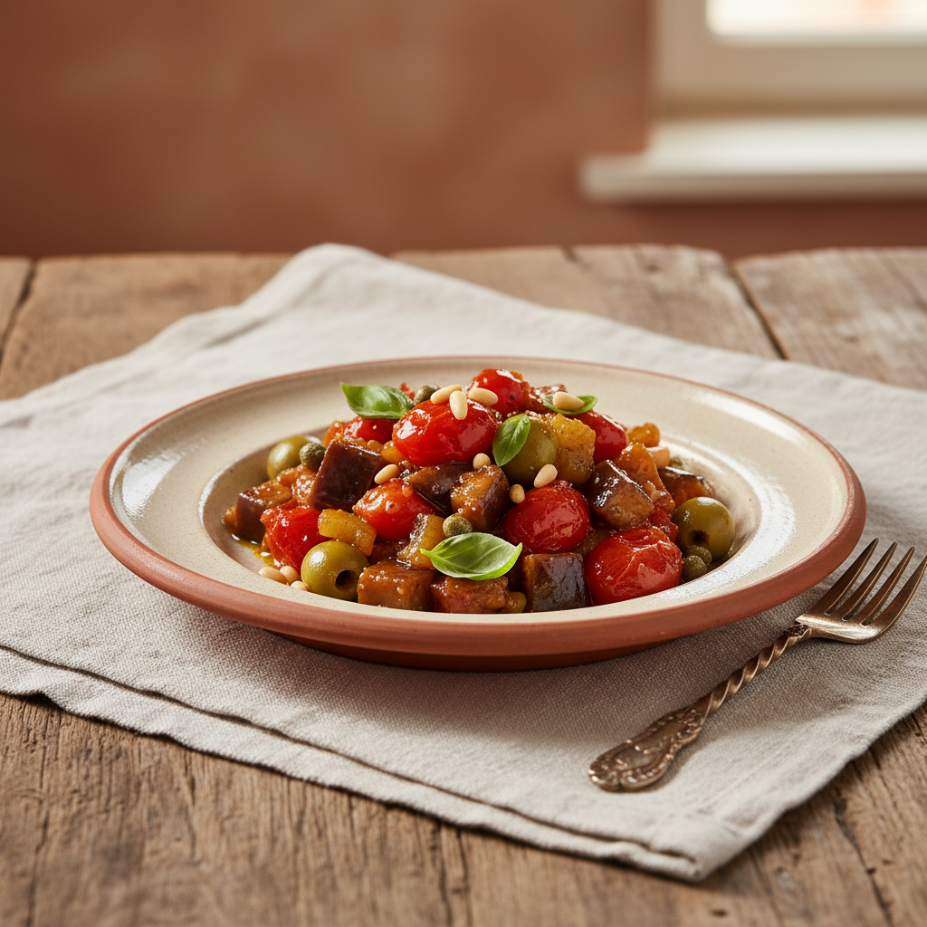 Ảnh món Cà tím chua ngọt Caponata