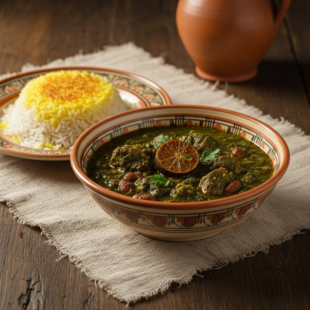 Ảnh món Hầm cừu rau thơm Ghormeh Sabzi