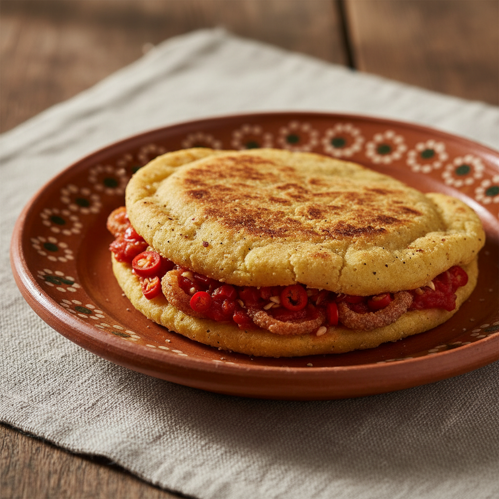 Ảnh món Bánh ngô nhồi da heo giòn Gorditas
