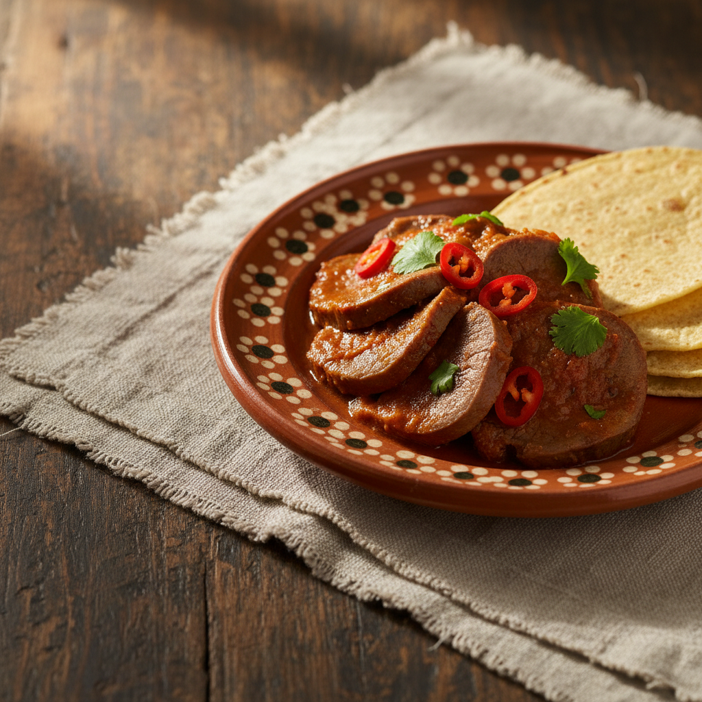 Ảnh món Lưỡi bò sốt cà chua ớt Lengua en salsa
