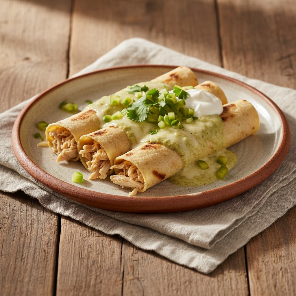 Ảnh món Bánh cuốn ngô sốt kem phô mai Enchiladas suizas