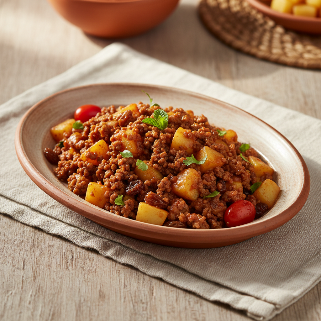Ảnh món Thịt bò băm xào khoai nho khô Picadillo