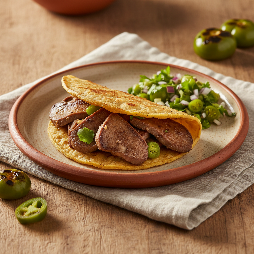Ảnh món Taco lưỡi bò áp chảo Lengua