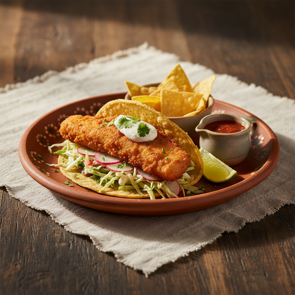 Ảnh món Taco cá tẩm bột chiên Baja