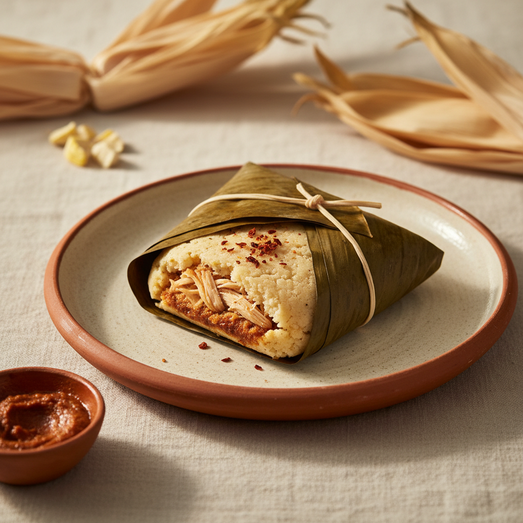 Ảnh món Bánh ngô gói lá chuối Tamales Oaxaca