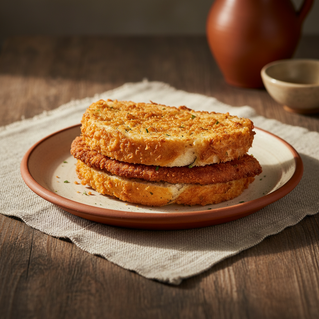 Ảnh món Bánh mì kẹp thịt tẩm bột chiên Torta de milanesa