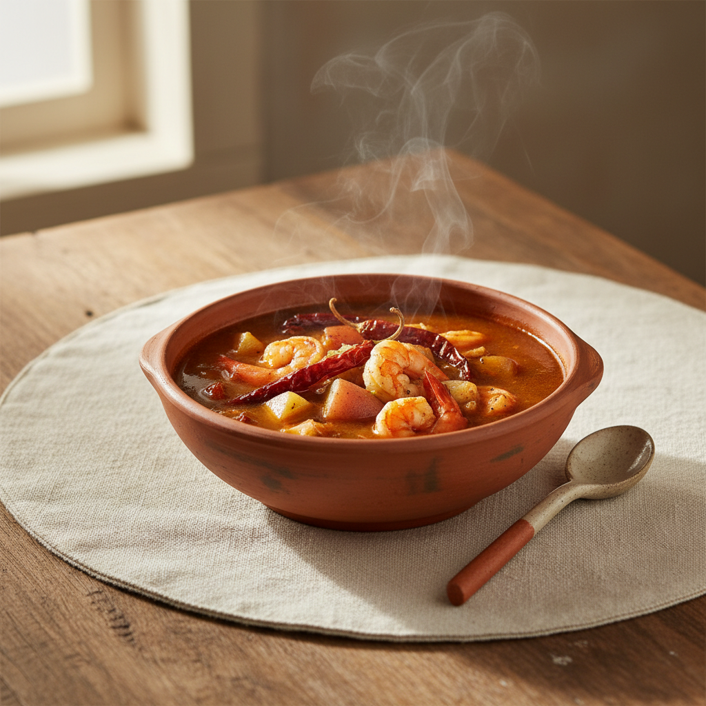 Ảnh món Canh tôm ớt khô Caldo de camarón