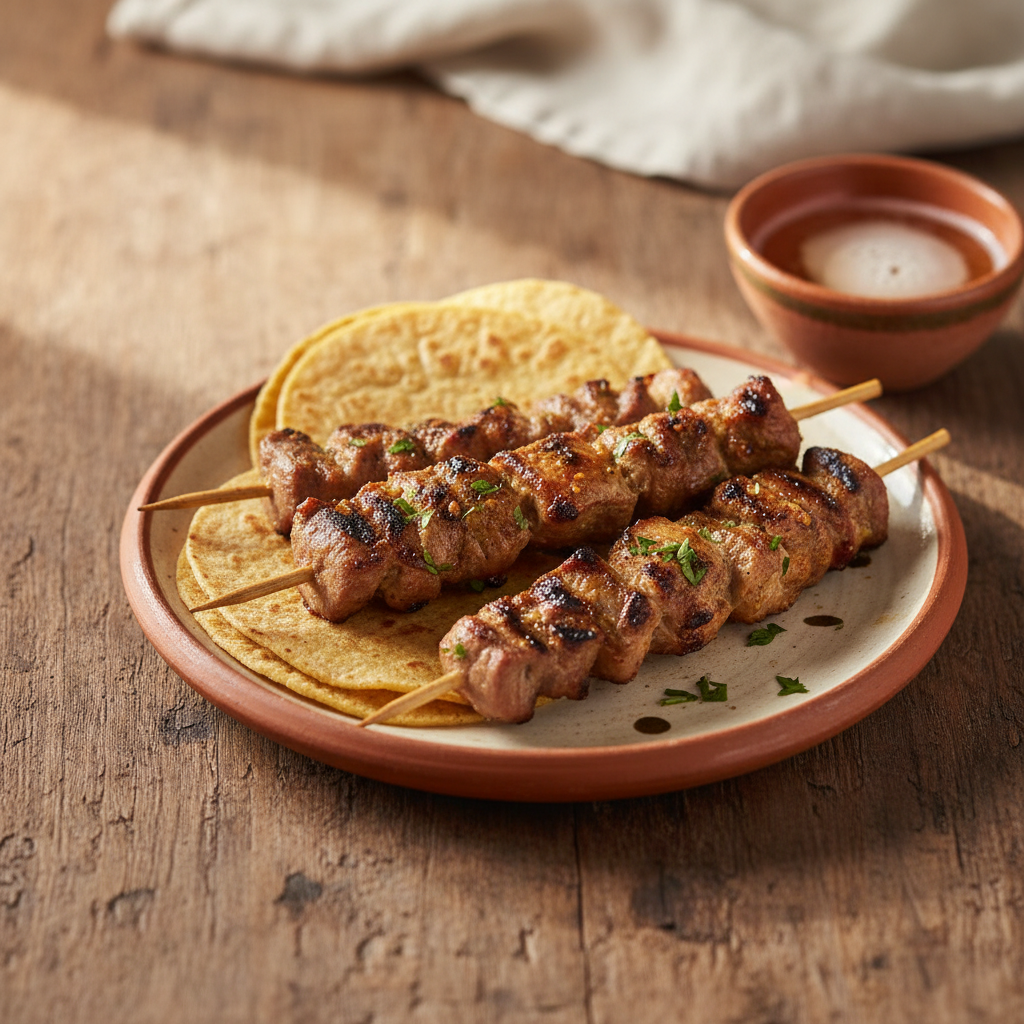 Ảnh món Dê con nướng xiên Cabrito al pastor