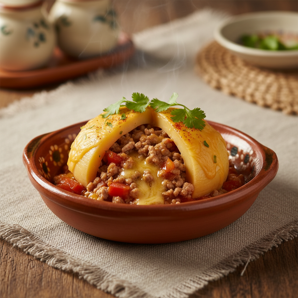 Ảnh món Phô mai Edam nhồi thịt Queso relleno