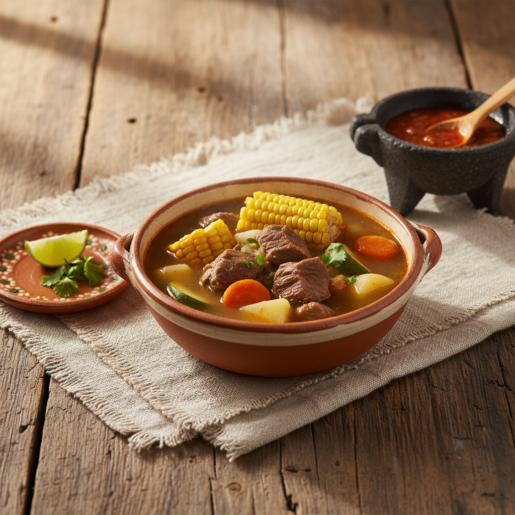 Ảnh món Canh bò rau củ kiểu Mexico