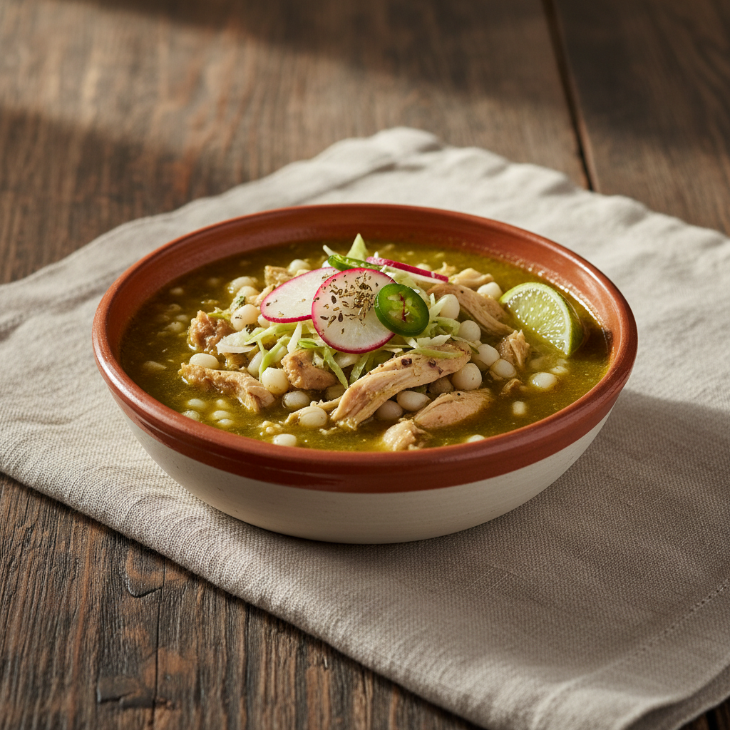 Ảnh món Súp pozole xanh thịt gà