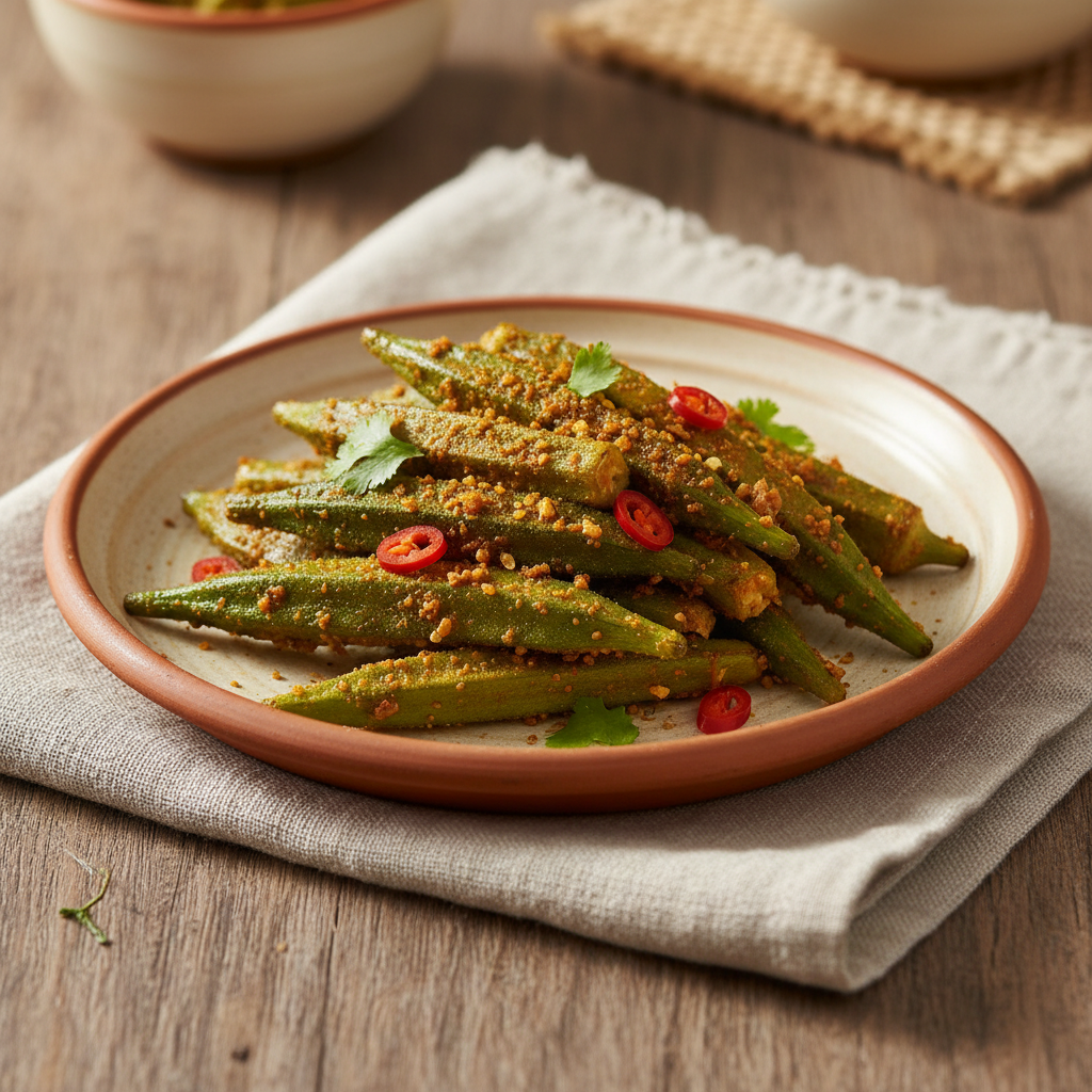 Ảnh món Đậu bắp nhồi gia vị Bharwa bhindi