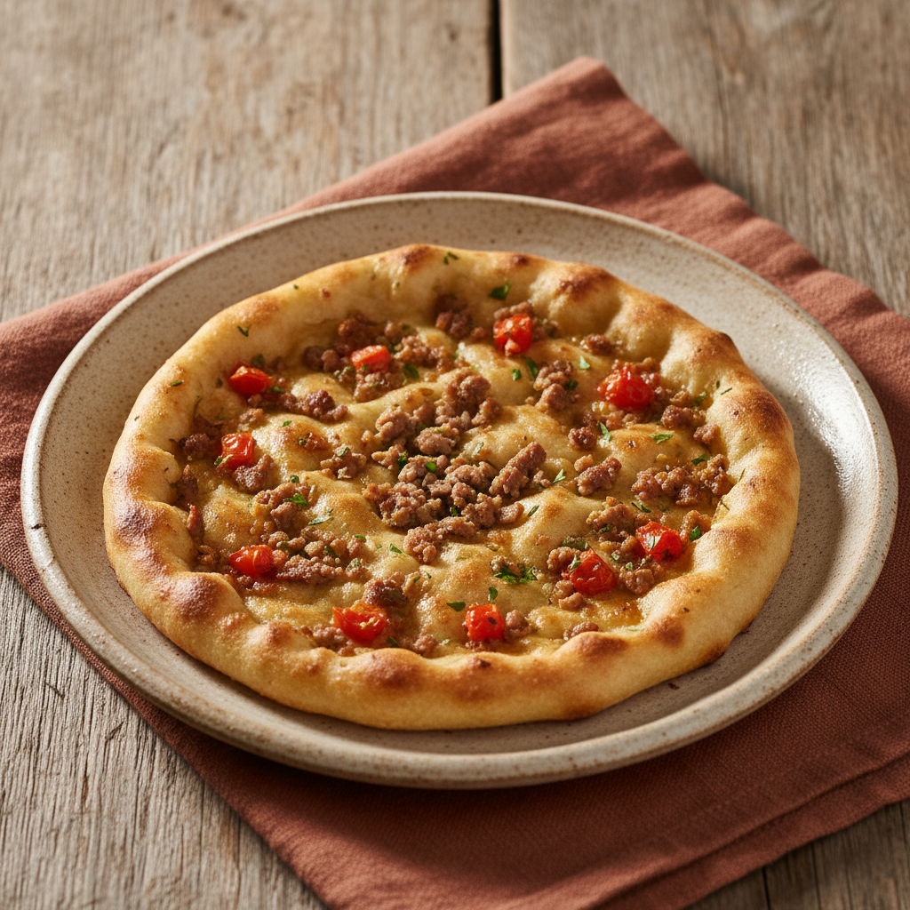 Ảnh món Bánh mì dẹt thịt băm Lahmajoun Armenia