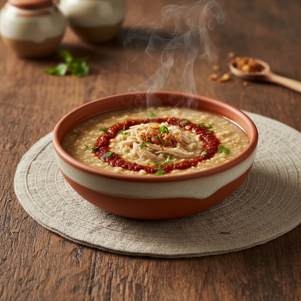 Ảnh món Cháo lúa mì gà Harissa Armenia