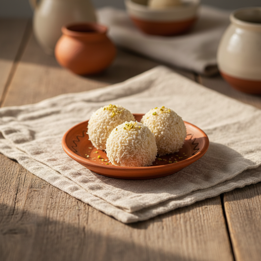 Ảnh món Viên dừa sữa đặc Coconut ladoo