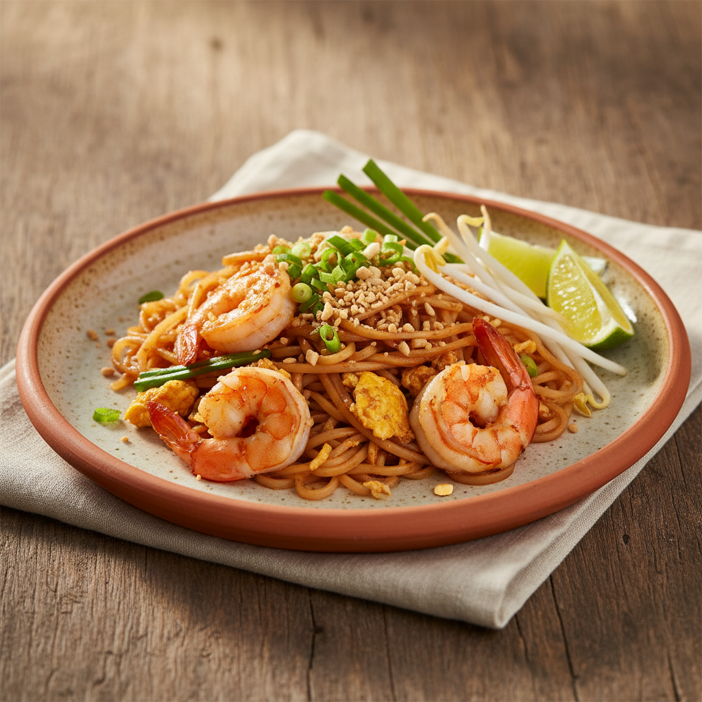 Ảnh món Pad Thai tôm tươi xốt me tự nấu
