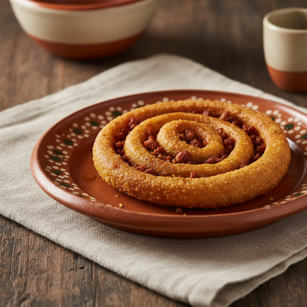 Ảnh món Bánh ngô cuốn chiên nhân khoai chorizo