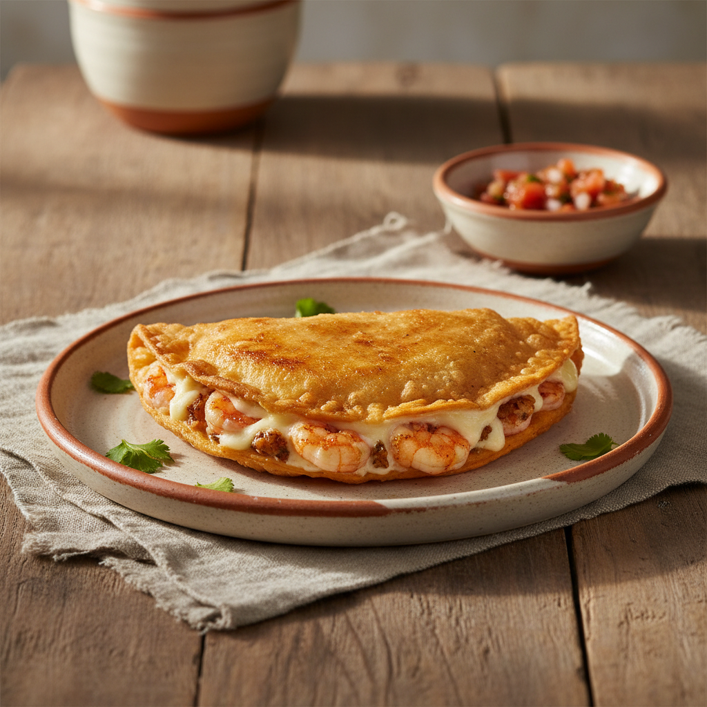 Ảnh món Taco tôm phô mai áp bơ Gobernador
