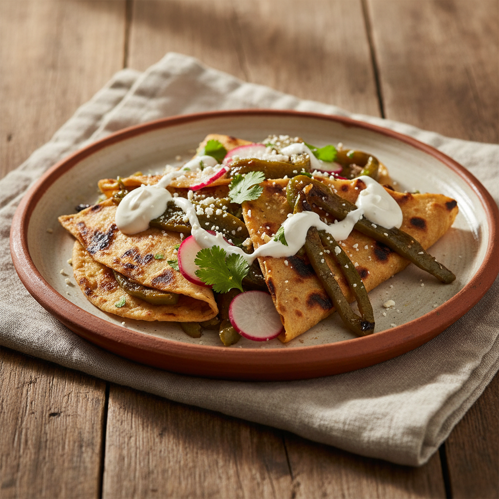 Ảnh món Taco ớt poblano kem Tacos de rajas