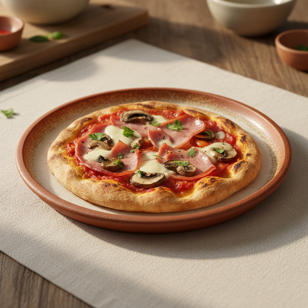 Ảnh món Pizza giăm bông nấm