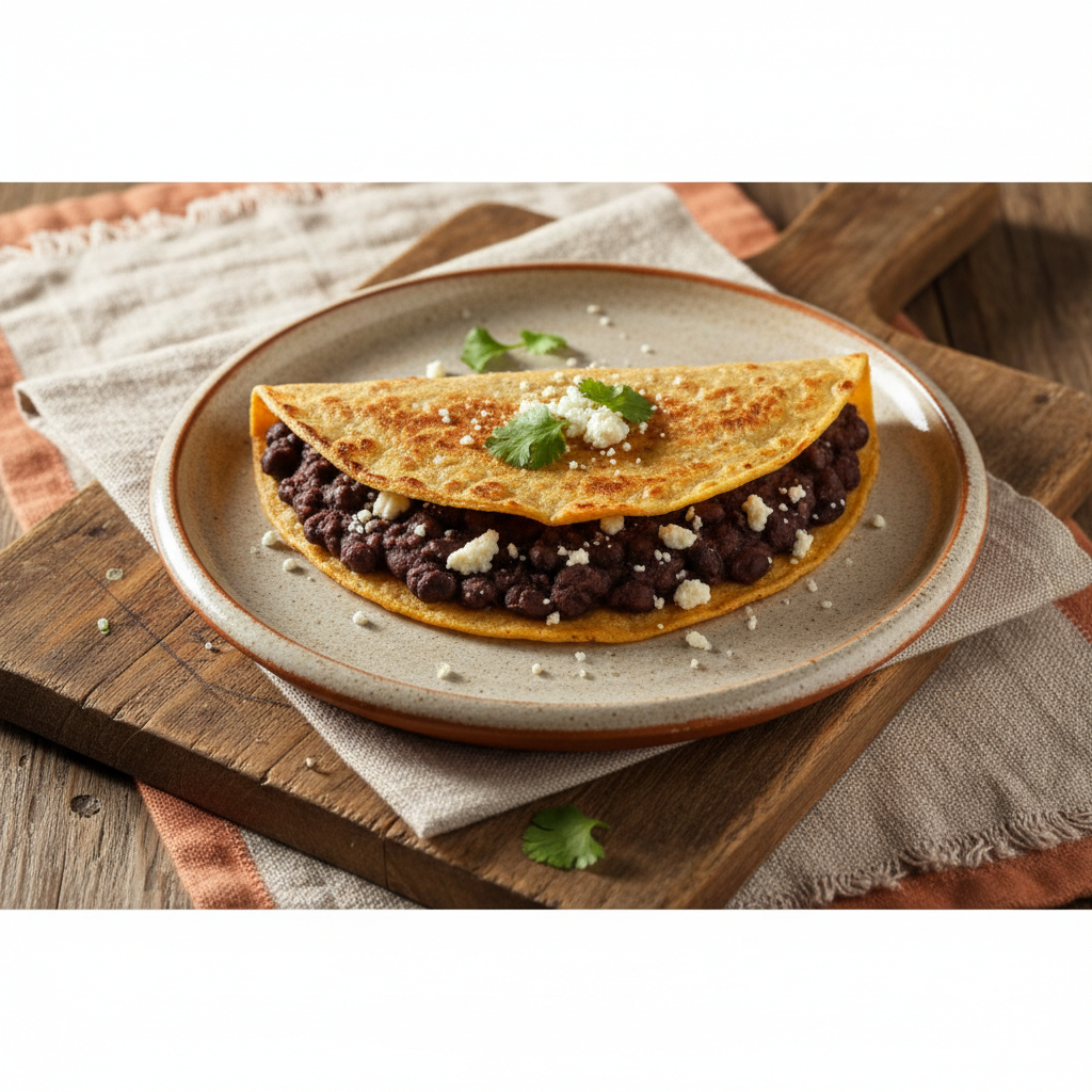 Ảnh món Taco đậu đen nghiền phô mai