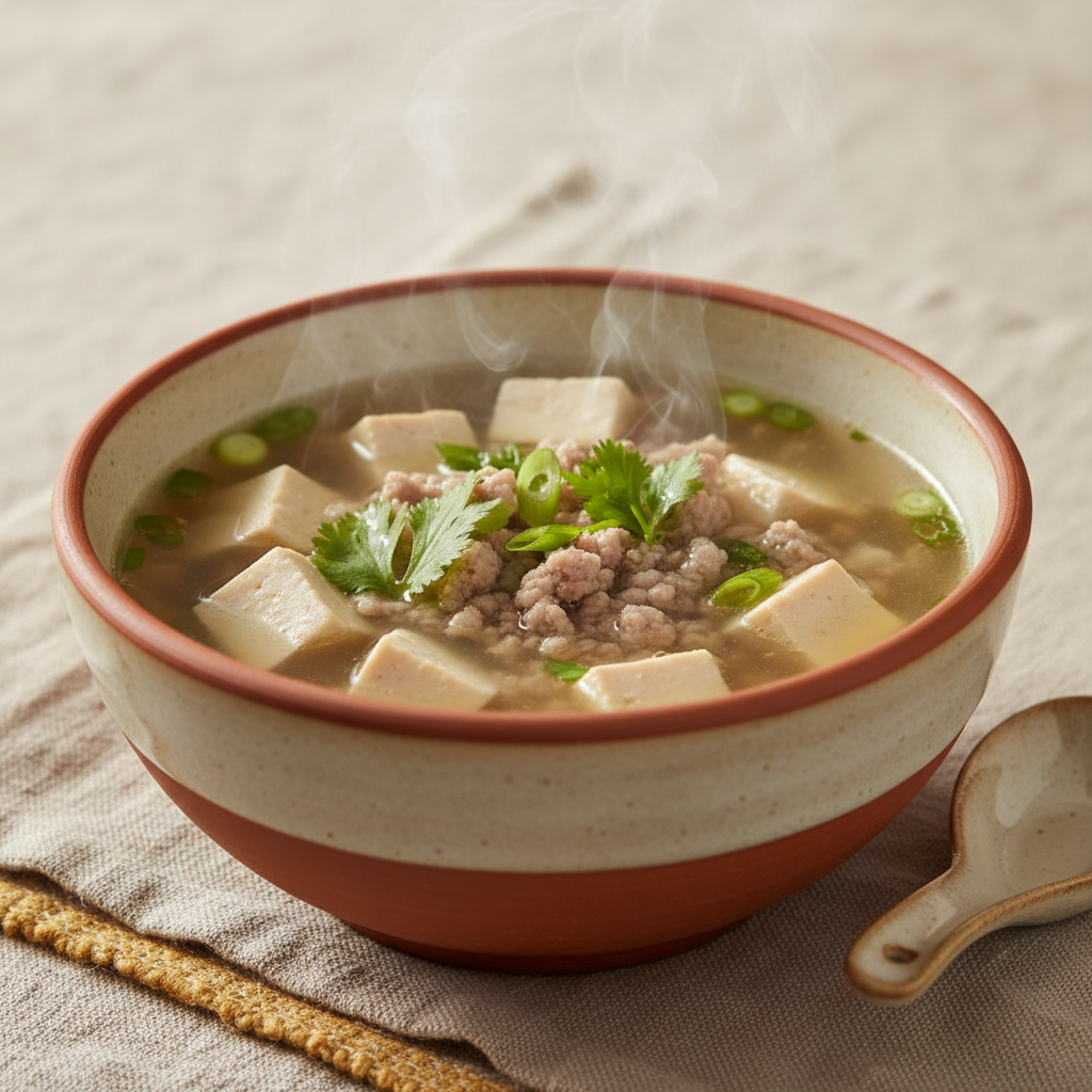Ảnh món Canh đậu phụ thịt băm Kaeng jued tao hoo