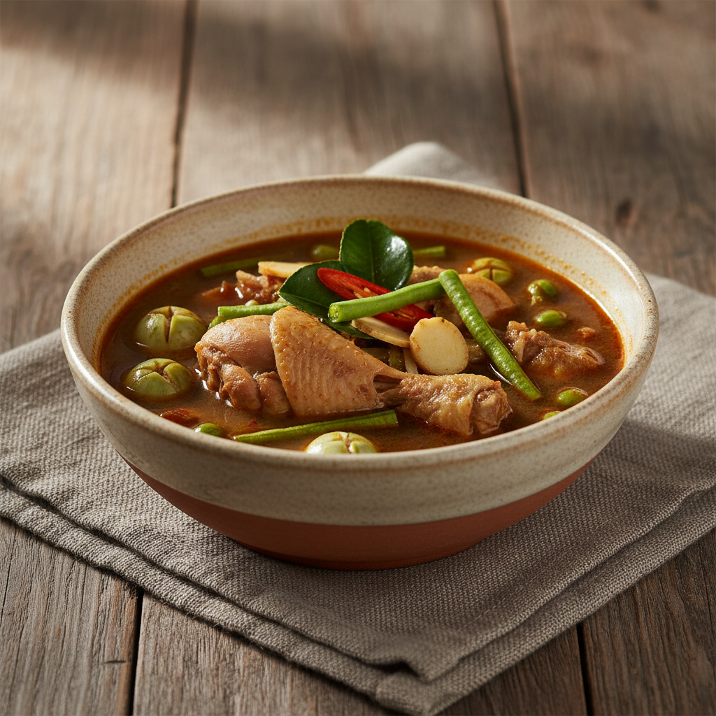 Ảnh món Cà ri rừng gà không cốt dừa Kaeng pa gai