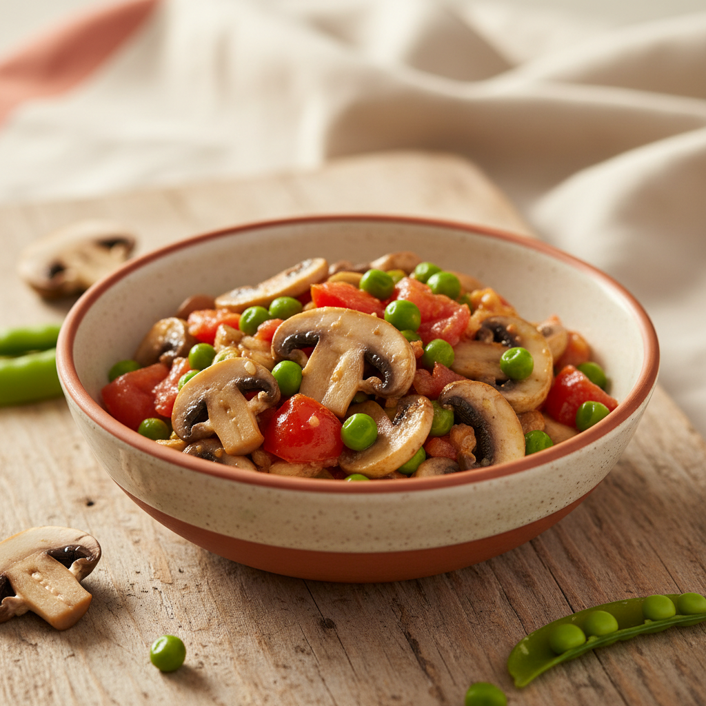 Ảnh món Nấm đậu Hà Lan xào Matar mushroom