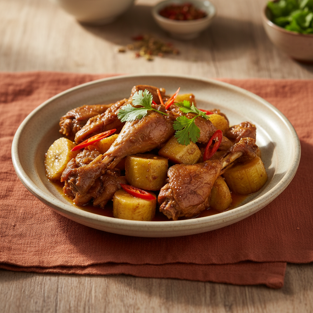 Ảnh món Vịt kho chuối xanh