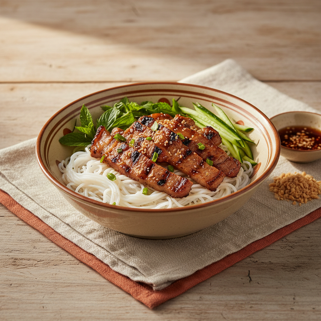 Ảnh món Bún trộn thịt nướng