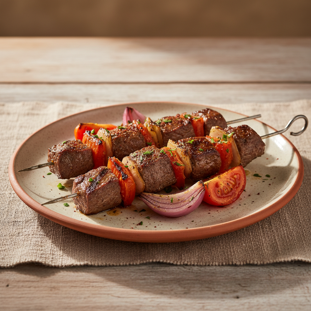 Ảnh món Bò xiên nướng phẳng Kebab barg