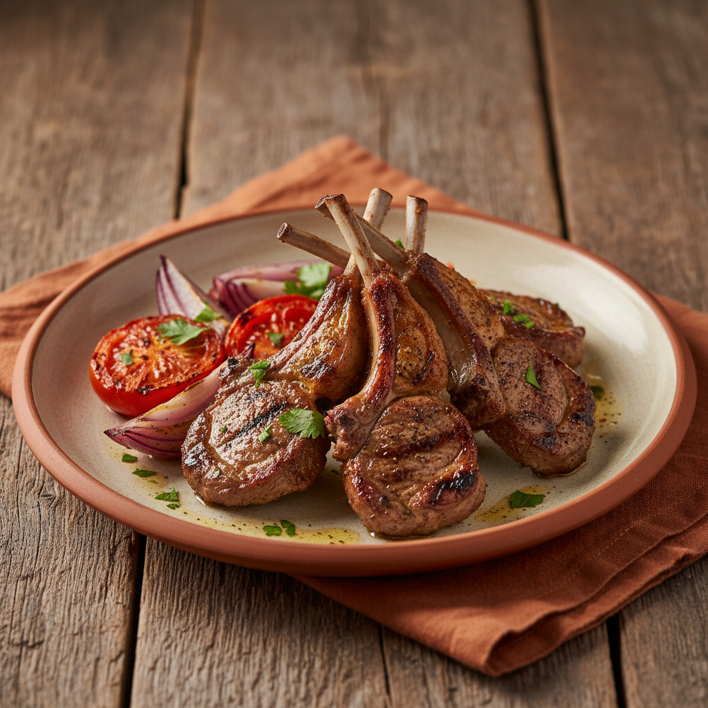 Ảnh món Sườn cừu nguyên dải nướng Dandeh kebab